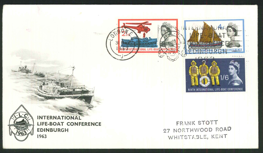 1963 - Lifeboat Conference First Day Cover - London EC Postmark