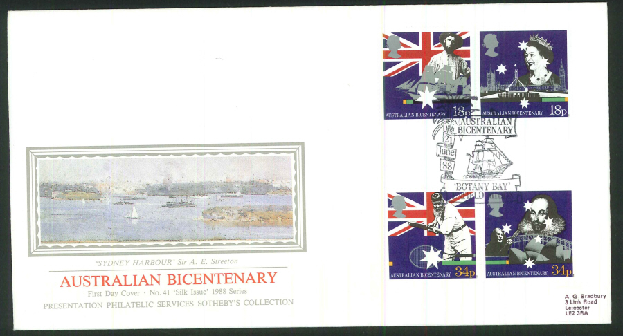 1988 - Australian Bicentenary First Day Cover - Botany Bay, Enfield Postmark