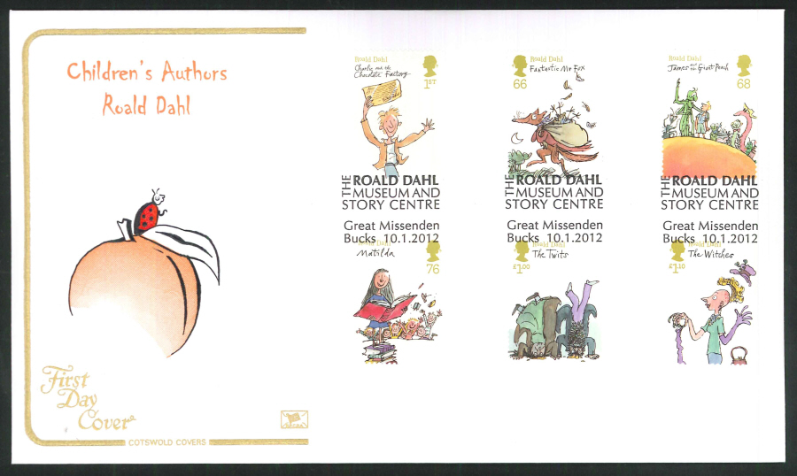 2012 - Children's Authors Roald Dahl - FDC - The Roald Dahl Museum and Story Centre, Great Missenden, Bucks Postmark