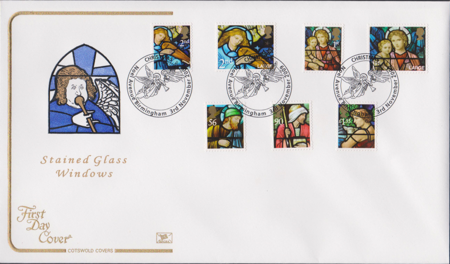 2009 - Christmas First Day Cover Set COTSWOLD - Noel Avenue, Birmingham Postmark
