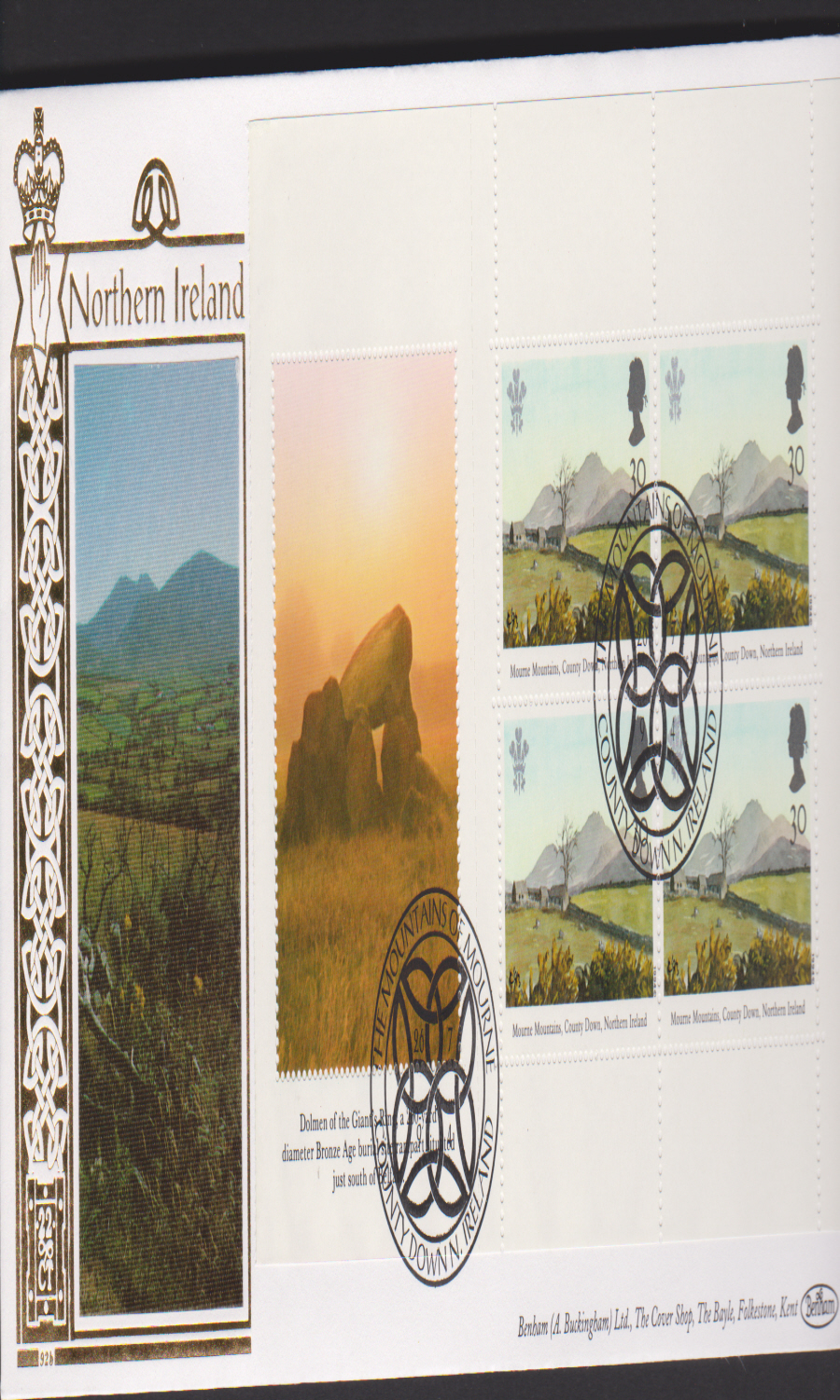 1994 - Benham National Trust First Day Cover - Mountains of Mourne Postmark