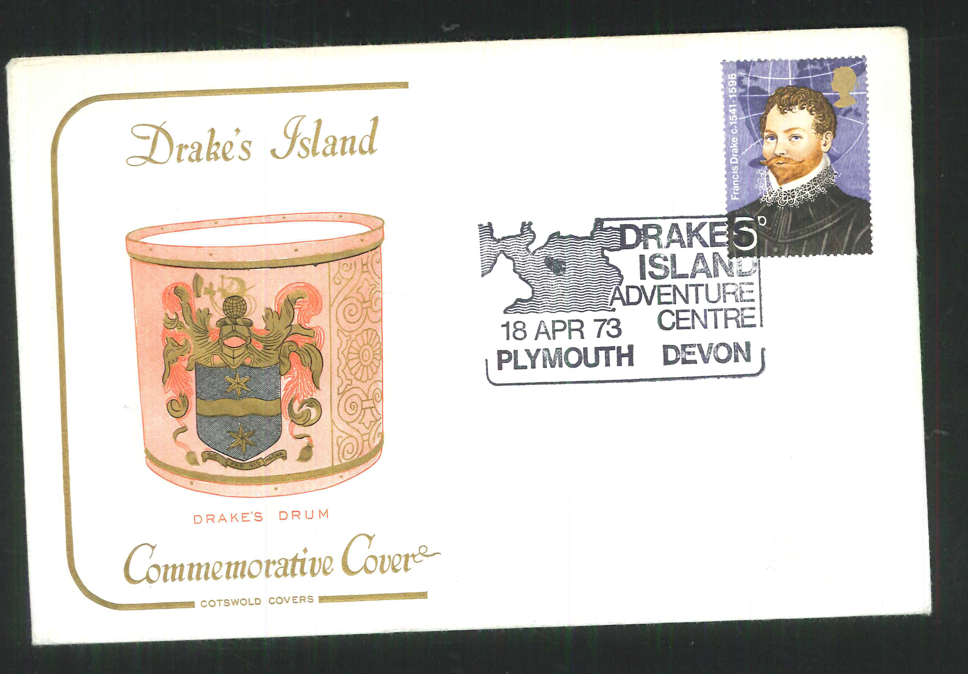 1973 Cotswold British Explorers FDC Drake Island Plymouth Postmark