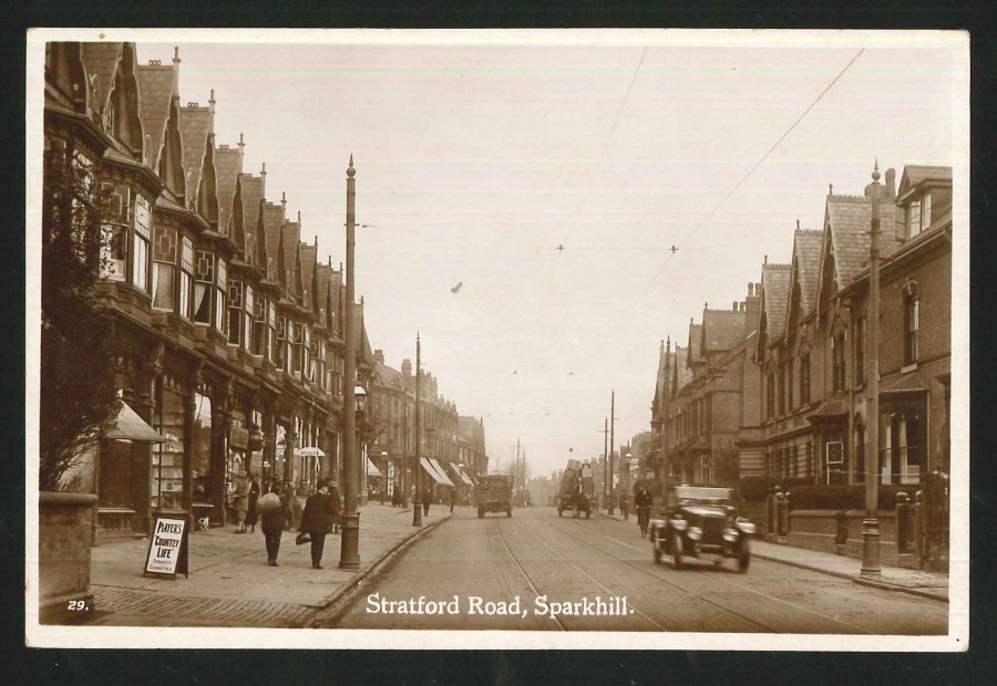 Postcard - Stratford Rd Sparkhill ,Birmingham - Real Photo