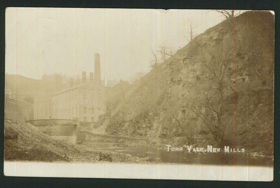 Postcard Torr Vale New Mills Derbyshire 1906