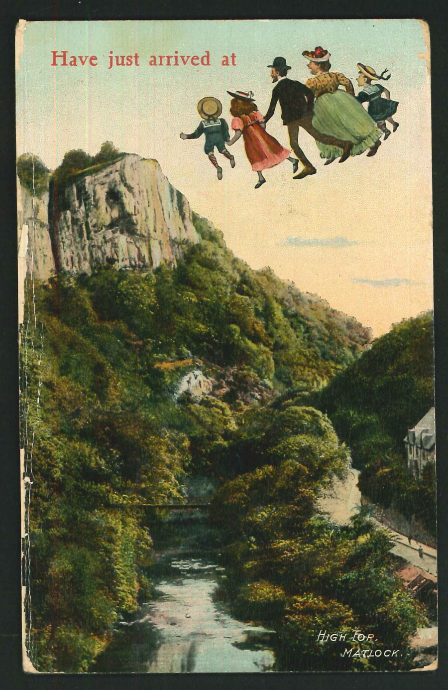 Postcard High Tor Matlock Derbyshire 1911