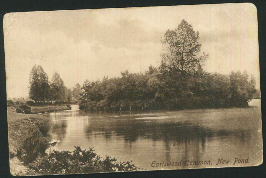 Postcard New Pond Earlswood Common Warks