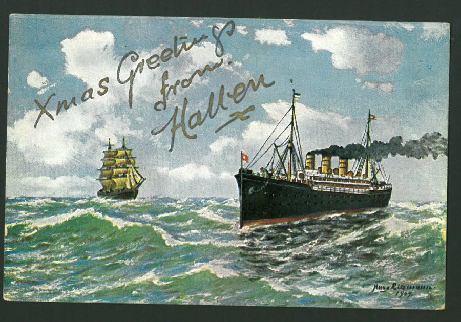 Postcard Somerset - Xmas Greetings from Hallen