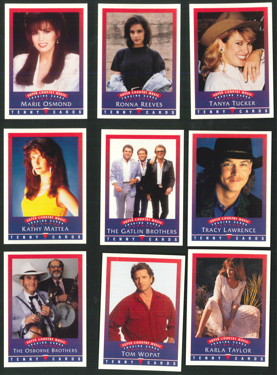 "Super Country Music Trading Cards" Trading Card set, by Tenny Cards