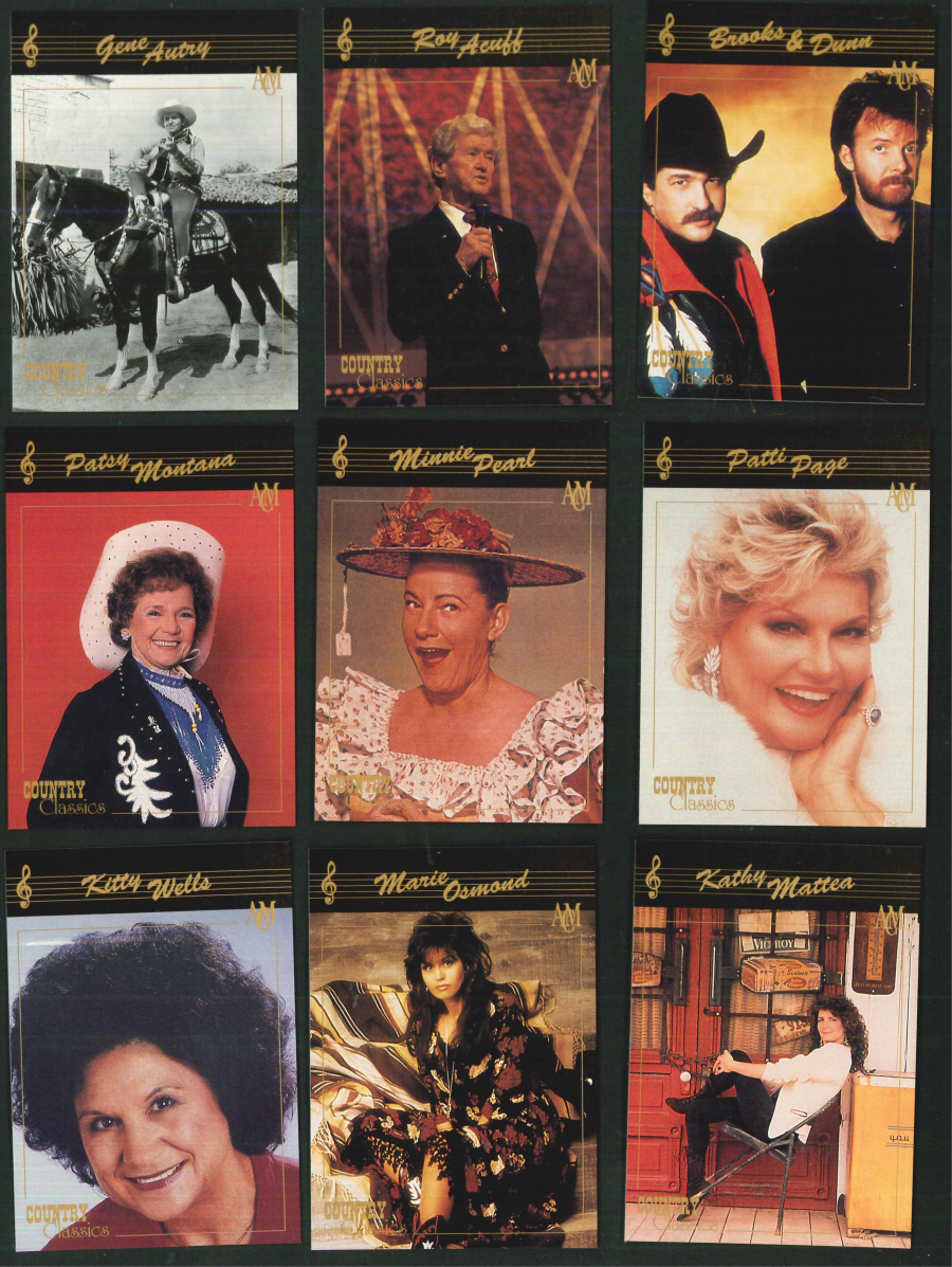"Country Classics Series 1 Collector's Cards" Trading Card set, by Collect-A-Card