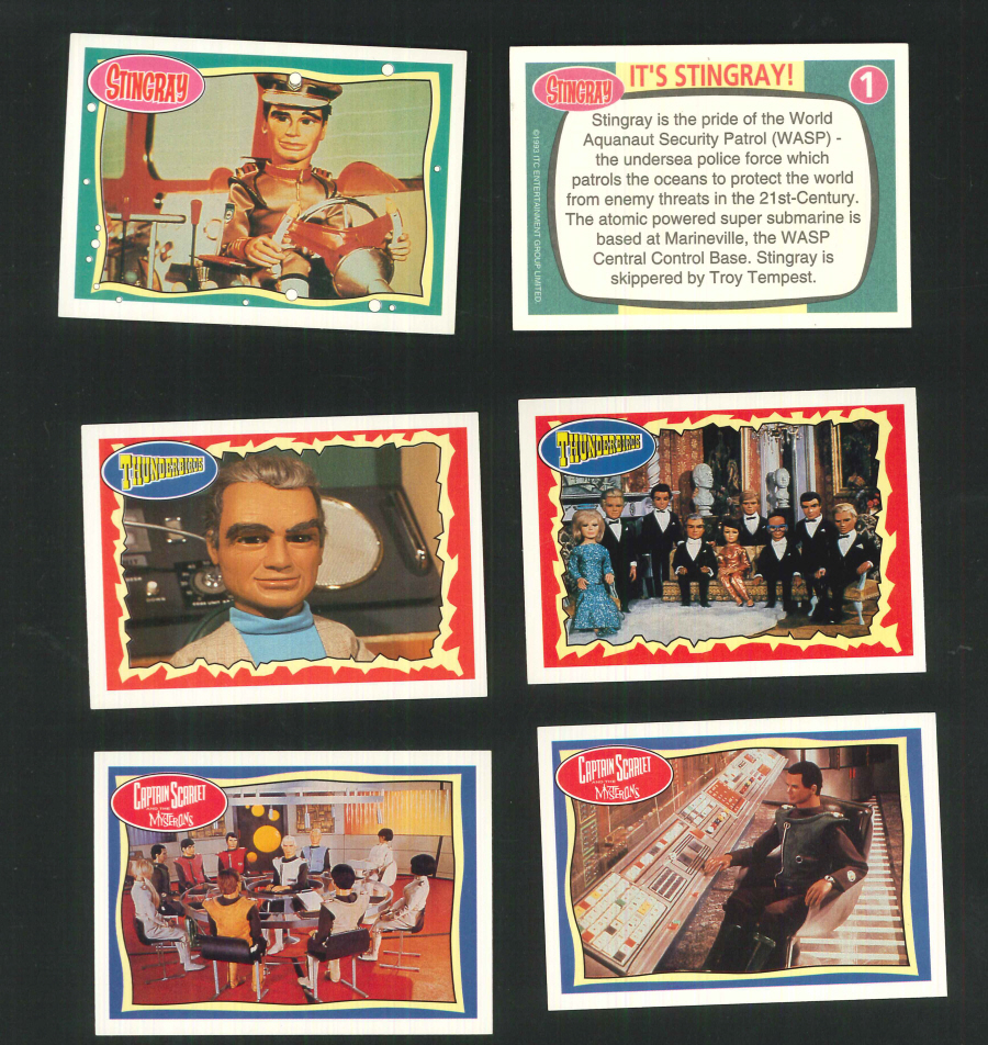 "Stingray, Captain Scarlet,Thunderbirds - Jerry Anderson " Trading Card set, by Topps
