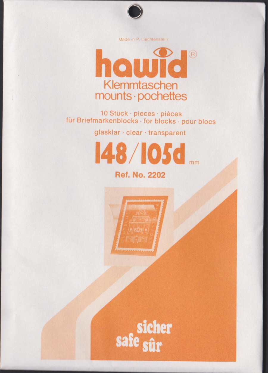 Hawid Mounts Strips Clear Background 148mm x 105mm