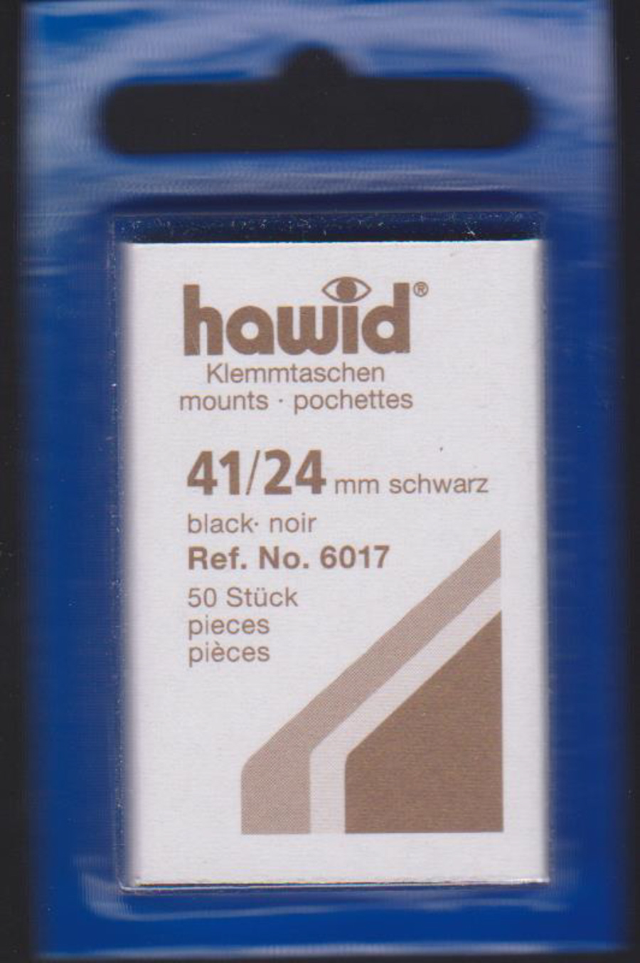 Hawid Cut to size Mounts Black Background 41mm x 24mm - Click Image to Close