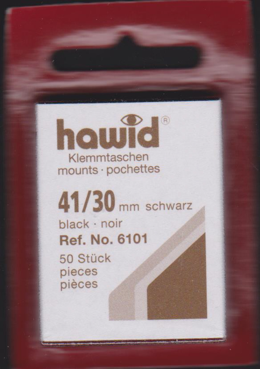 Hawid Cut to size Mounts Black Background 41mm x 30mm