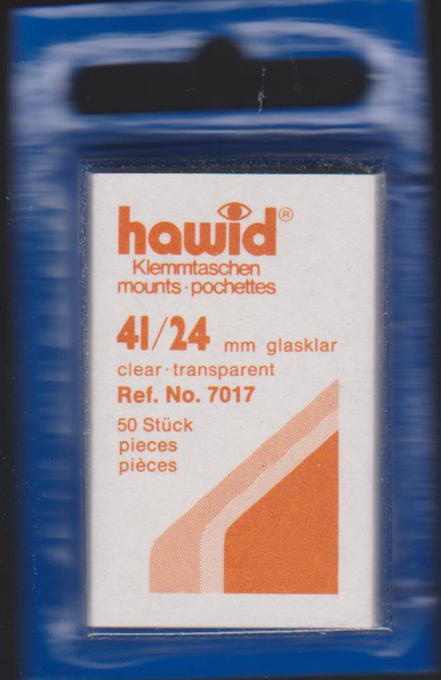 Hawid Cut to size Mounts Clear Background 41mm x 24mm - Click Image to Close