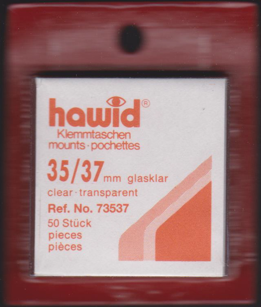 Hawid Cut to size Mounts Clear Background 35mm x 37mm