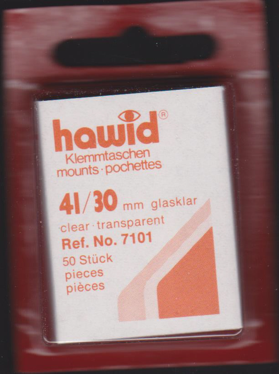 Hawid Cut to size Mounts Clear Background 41mm x 30mm - Click Image to Close