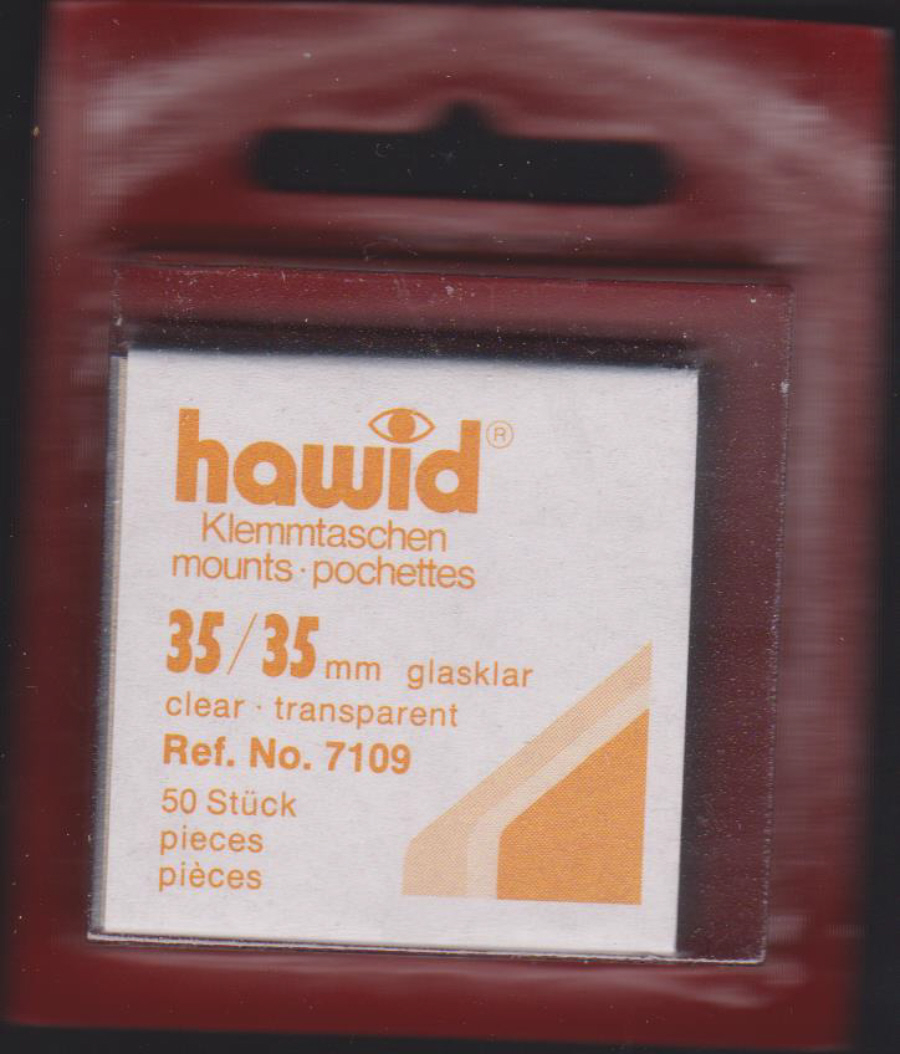 Hawid Cut to size Mounts Clear Background 35mm x 35mm
