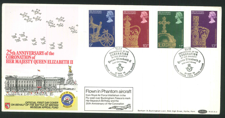 1978 - 25th Anniversary of Coronation First Day Cover - BF1953PS Postmark - Click Image to Close