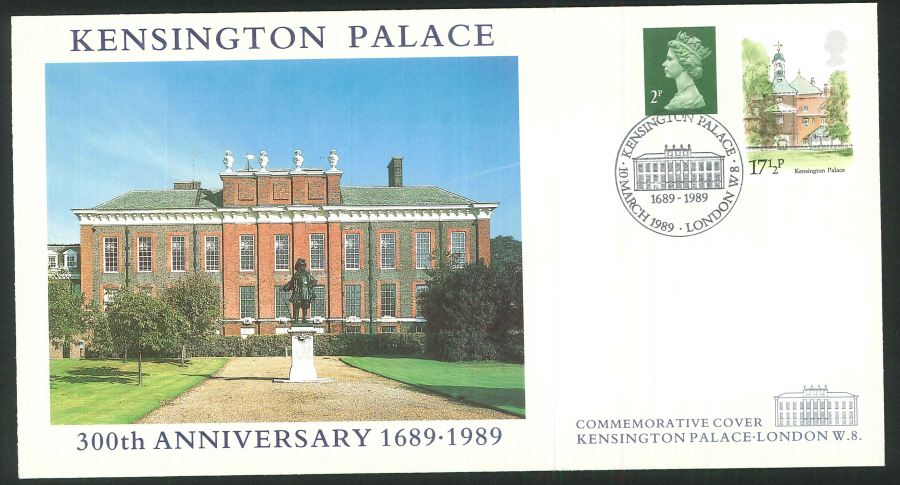 1989 - Kensington Palace Commemorative Cover - Kensington Palace Postmark - Click Image to Close