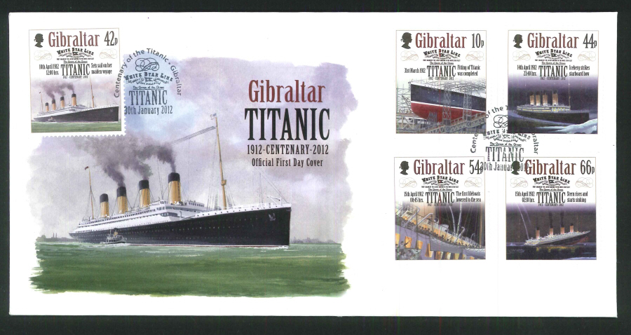 2012 - Titanic Centenary First Day Cover - Gibraltar Postmark - Click Image to Close