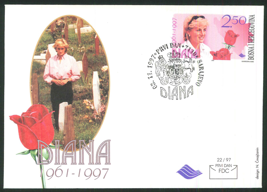1997 - Diana 1961-1997 First Day Cover - Sarajevo Postmark