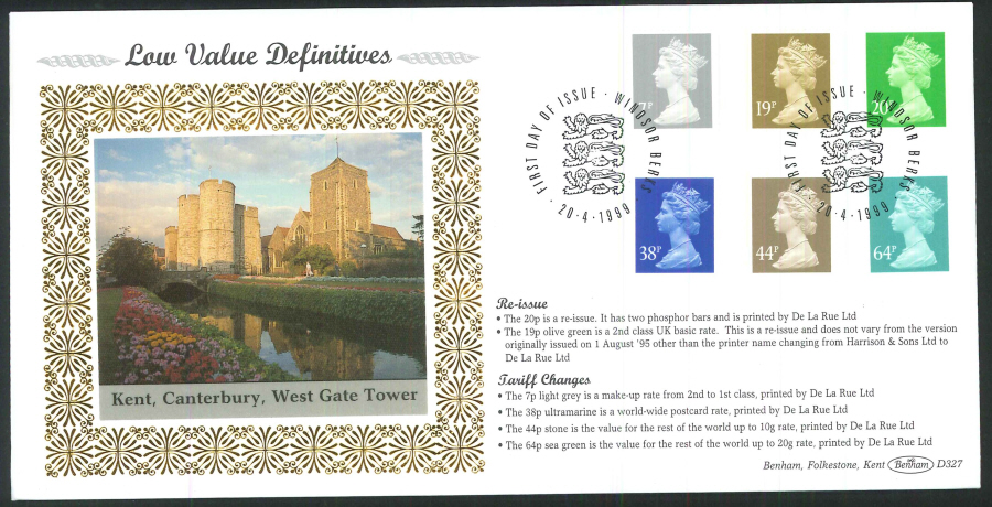 1999 - Low Value Definitives First Day Cover - Windsor Postmark