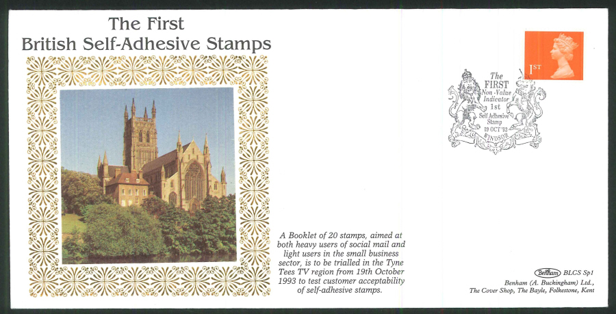 1993 - First British Self-Adhesivel Stamps First Day Cover - Windsor Postmark