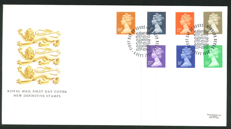 1990 - New Definitive Stamps First Day Cover- Windsor Postmark - Click Image to Close