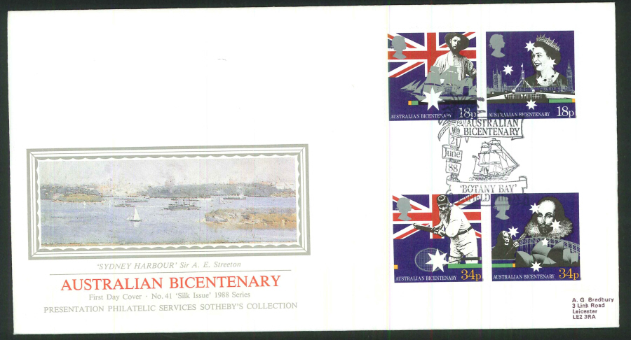 1988 - Australian Bicentenary First Day Cover - Botany Bay, Enfield Postmark - Click Image to Close