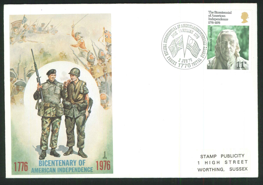 1976 - USA Bicentenary First Day Cover - BF1776PS Postmark - Click Image to Close