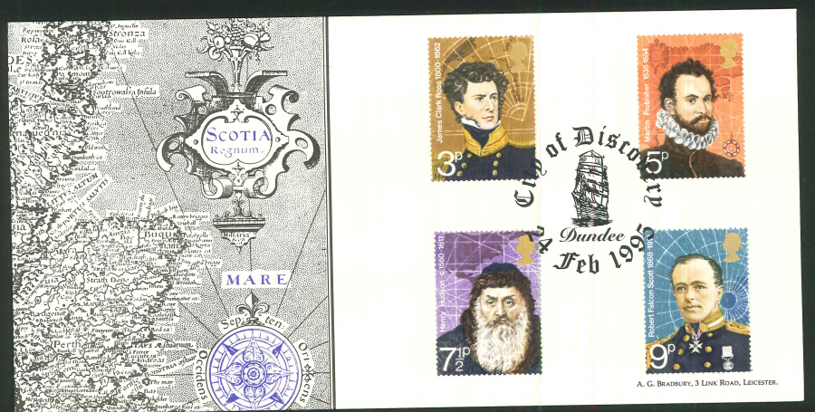 1995 - Dundee Commemorative Cover - City of Discovery, Dundee Postmark - Click Image to Close