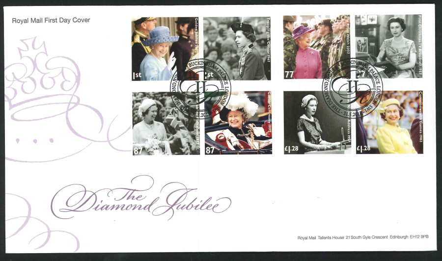 2012 - Diamond Jubilee First Day Cover - Buckingham Palace, SW1 Postmark - Click Image to Close