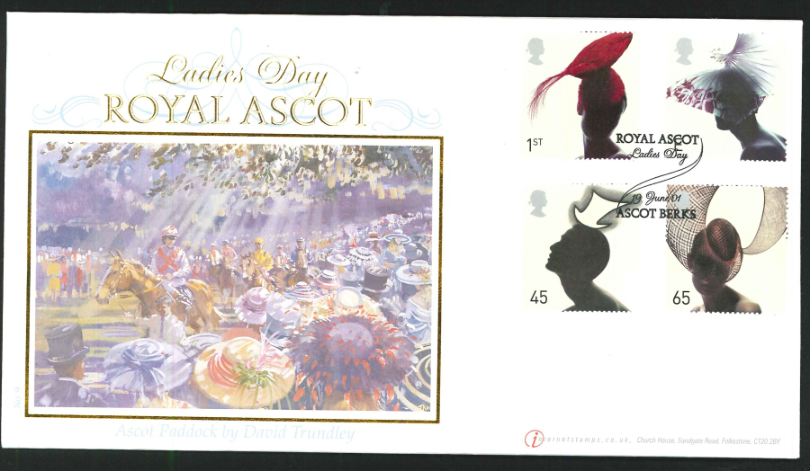 2001 - Fabulous Hats First Day Cover - Royal Ascot Ladies Day Postmark - Click Image to Close