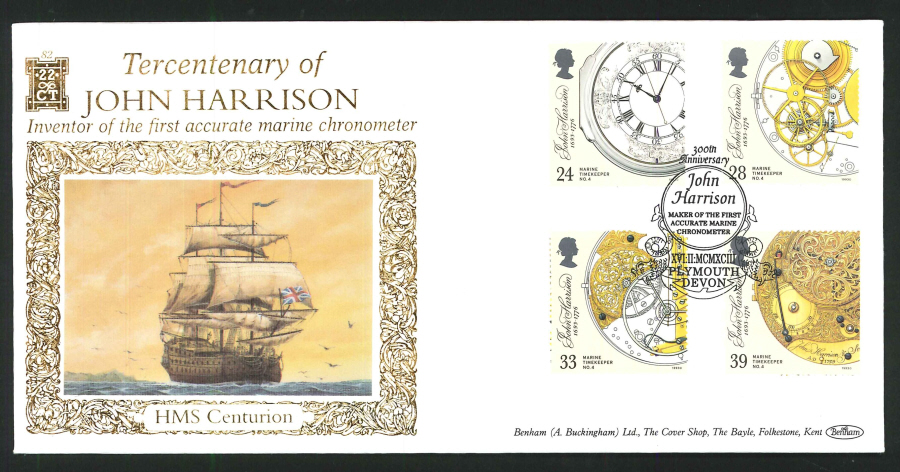1993 - Marine Timekeepers First Day Cover - Plymouth, Devon Postmark - Click Image to Close
