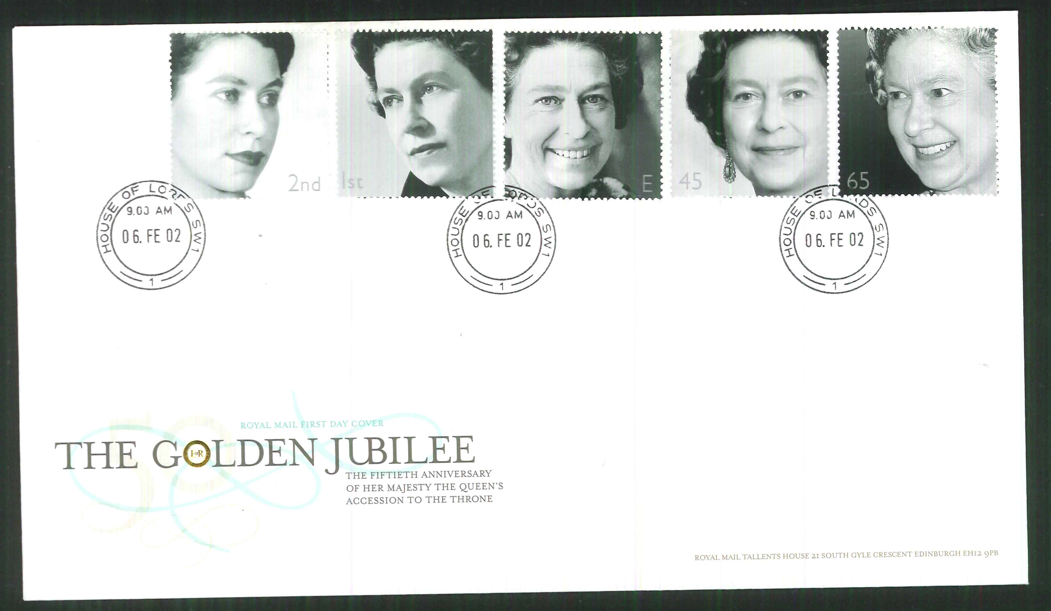 2002 -The Golden Jubilee House of Lords C D S Postmark