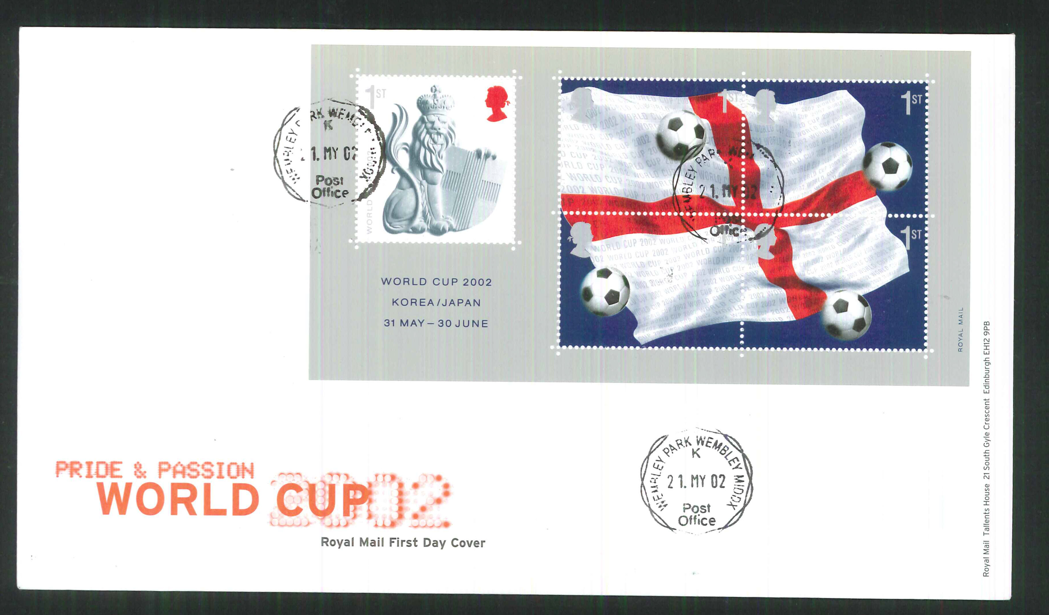 2002 - World Cup Football - Wembley Park C D S Postmark