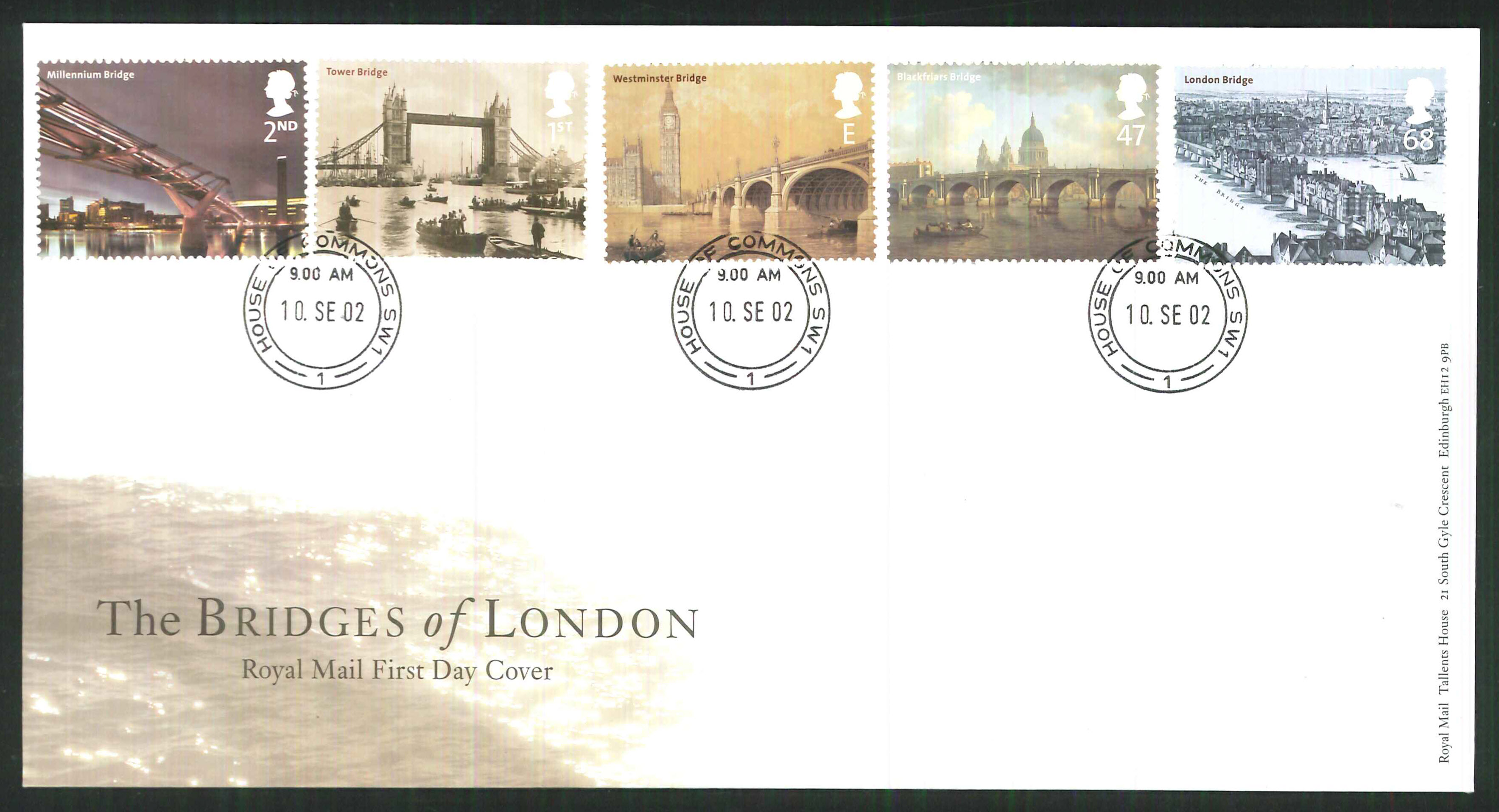 2002 -Bridges of London House of Commons C D S Postmark