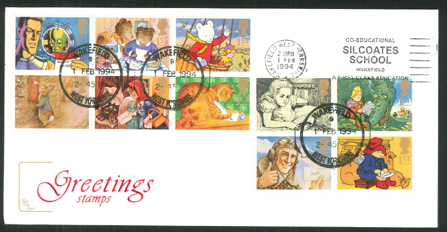 1994 - Greetings Cotswold Slogan FDC - Silcoates School Slogan Postmark