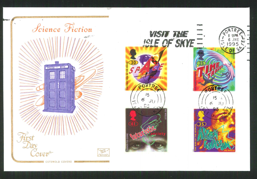 1995 -Science Fiction Cotswold Slogan FDC -Visit Isle of Skye Postmark