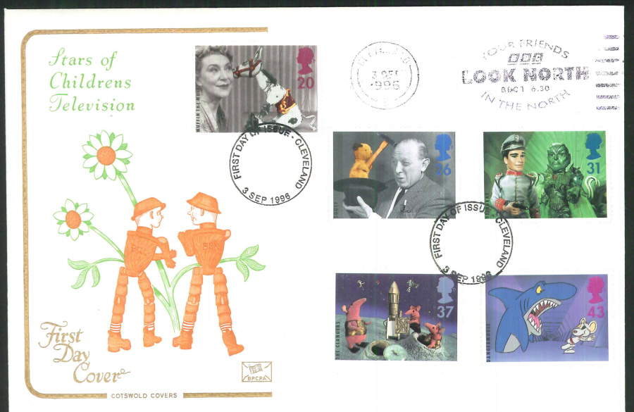 1996 - Children's Television Cotswold BBC Look North Slogan FDC Postmark - Click Image to Close