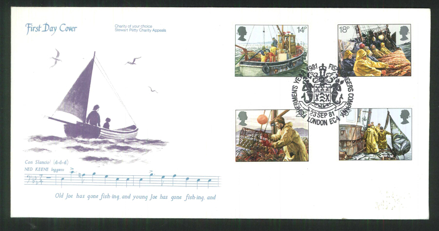 1981 - Fishing Charity Appeals First Day Cover - Fishermen's Company London EC4 Postmark - Click Image to Close