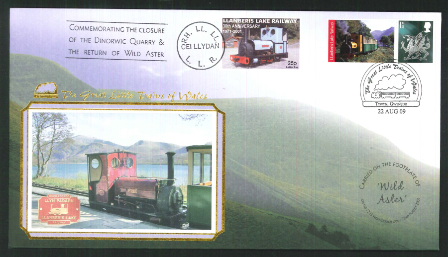 2009-Buckingham-Railway- Great Little Trains of Wales Tywyn Postmark