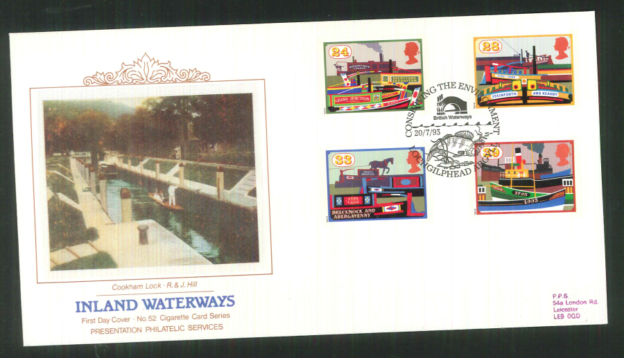 1993 - Inland Waterways First Day Cover - Loch Gilphead Argyll Postmark - Click Image to Close