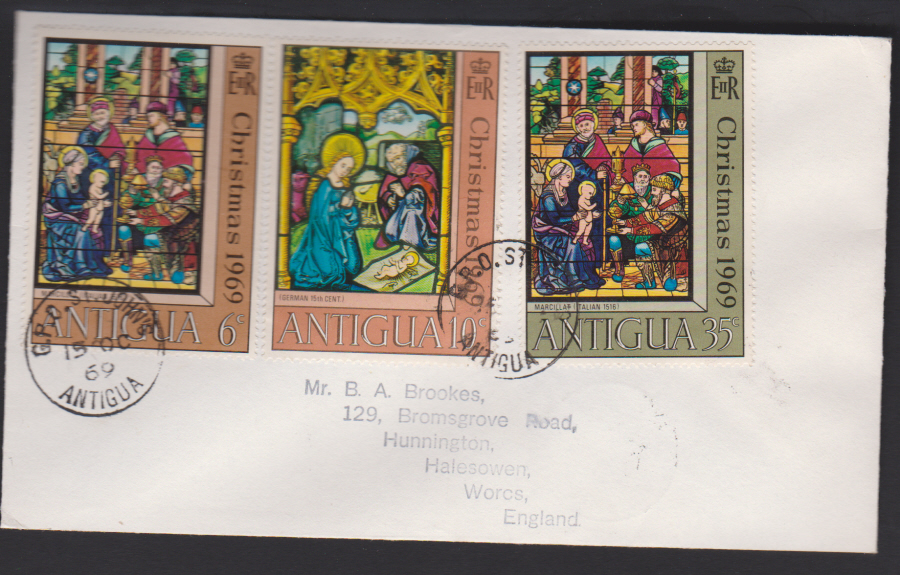 1969 Antigua First Day Cover Christmas