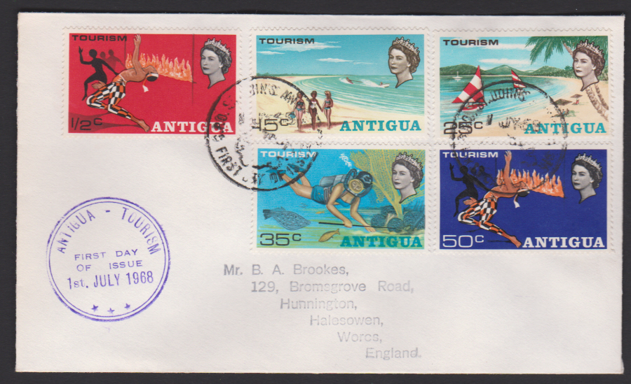 1968 Antigua First Day Cover Tourism