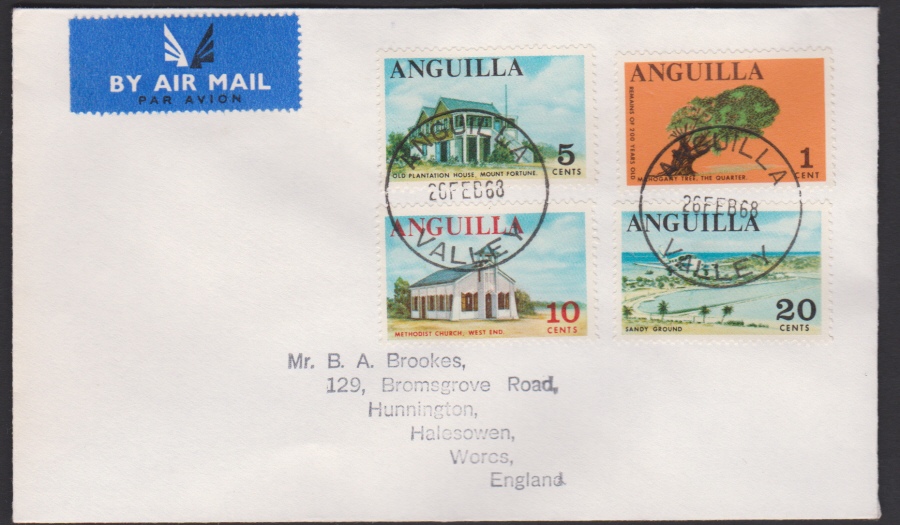 1968 Anguilla First Day Cover Buildings