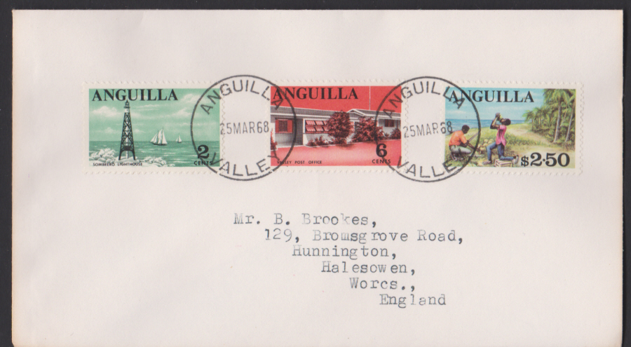 1968 Anguilla First Day Cover Scenes