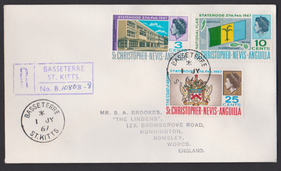 1967 St Christopher- Nevis- Statehood