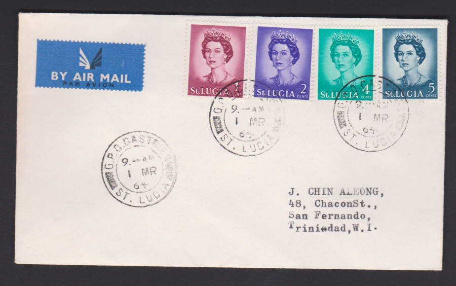 1964 St Lucia FDC part of QEll Set - Click Image to Close