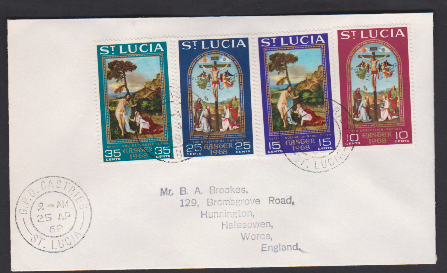 1969 St Lucia FDC Easter